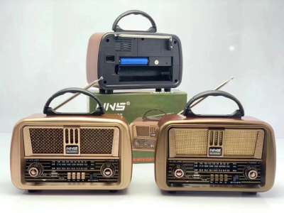 Ns8068bt Retro Wood Radio Bluetooth Card Reader Speaker Old-Fashioned Antique Portable Speaker Radio for the Elderly