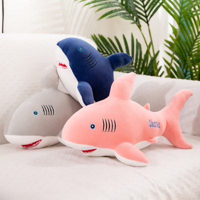 Shark Doll Plush Toy Pillow Children's Gift Foreign Trade Whale Doll Dolphin Sleeping Pillow down Cotton