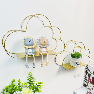 Internet Celebrity Nordic Ins Fengyunduo Golden Iron Storage Rack Living Room Bathroom Decoration Hanging Basket Desktop Storage