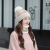 Hat Female Autumn and Winter Internet Celebrity Hoodie Neck Warmer plus Velvet Thickened All-Matching Hat Knitted Hat Plaid Wool Bandana Knitted Hat