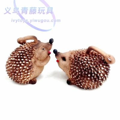 Cross-Border Simulation Animal Hedgehog Squeezing Toy Thorn Group Hedgehog Mouse Stealing Melon Badger TPR Soft Rubber Toy Flour Tofu Ball