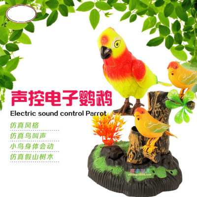 Rockery Electronic Parrot +2 Birds (Sound Control Bird) A9886C-1