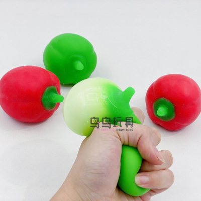 Pepper Squeezing Toy Funny Color Is Vent Ball Flour Ball Kitchen Play House Toys Children Love