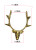Deer Head Wall Clock Accessories Nordic Simple Personality Creative Deer Head Decorations Clock Accessories Watch Movement