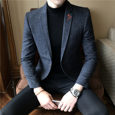 2021 New Men's Casual Suit Fashion Men's Youth Spring and Autumn Slim Handsome Men's Suit
