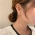 Korean Dignified Rhinestone Asymmetric Triangle Pearl Stud Earrings for Women New Sterling Silver Needle Simple Online Influencer Earrings Women
