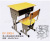 Dongya School Tools Student Study Table and Chair Creative Backrest Lifting School Desk and Chair Children's Study Desk Wholesale