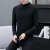 Men's Double-Sided Velvet Mid-Collar Thermal Underwear for Middle-Aged and Elderly Thin Half-Turtleneck Dralon Autumn Suit Winter