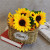 Artificial 10 Sunflower Bouquet Wholesale Home Decoration Artificial Flower Coffee Table Display Silk Flower Flower Bed Flower Arrangement