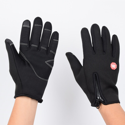 Winter Touch Screen Non-Slip Waterproof Thermal Skiing Cycling Outdoor Sports Velvet Diving Cloth Full Finger Gloves