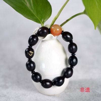 Non-Heritage Zhengxin Lotus Seed Beads Bracelet Top Product Crafts Pendant Buddha Beads Cultural Supplies Spring Festival Gifts Can Be Customized