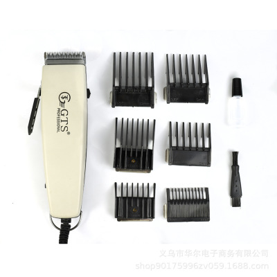 Gts1320 Stainless Steel Cutter Head Strong Power Hair Clipper Frosted Surface Cover with Wire Direct Plug-in Hair Scissors Electric Clipper