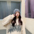 2021 Hat Women's Autumn and Winter Fleece-Lined Thickened Leopard Print Ponytail Lace Hat Scarf Dual-Use Bag Cap Knitted Hat