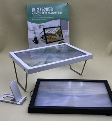 TH-275205D New Desktop Mobile Phone Stand Magnifying Glass, Fresnel Rectangular Magnifying Glass