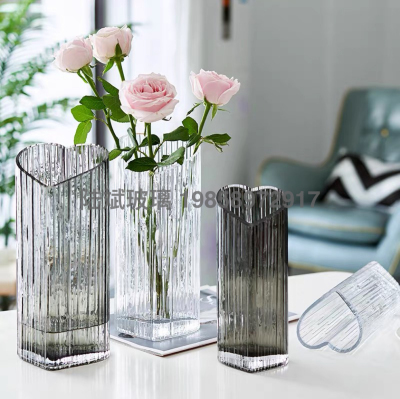 Nordic Instagram Style Drunk Wood Bell Glass Vase Creative Decoration Living Room Dining Table Dried Flower Flower Arrangement Light Luxury Internet Celebrity