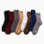 Wholesale Cross-Border Amazon Men's Winter Coral Fleece Home Room Socks Sleep Tube Socks Solid Color Men's Socks