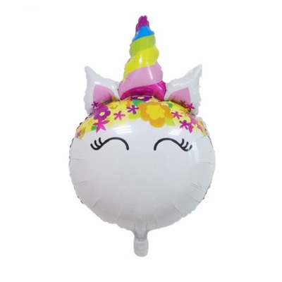 Unicorn Balloon 36-Inch round Eyelash Unicorn Cartoon Balloon Birthday Party Decoration Balloon