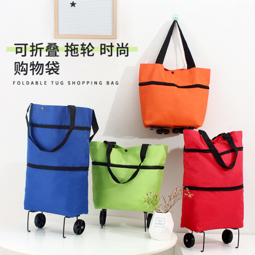 supermarket shopping cart hand bag portable trailer shopping trolley trolley household shopping bag folding trolley bag