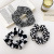 Korean Style Modern Chessboard Black and White Plaid Large Intestine Hair Ring Temperament Female Ins Tie up a Bun Hairstyle Large Intestine Ring Head Rope Headdress