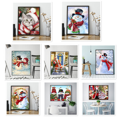 Diamond Painting Christmas Style DIY Diamond Cloth Painting Full Diamond 5D Snowman Fancy Shape Diamonds Diamond Painting