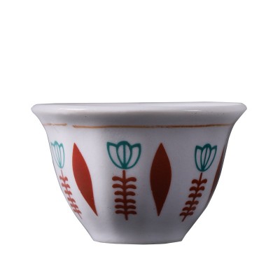 Wholesale and Retail Arab Coffee Cup Ethiopian Coffee Cup Red with Leaves Blue Green
