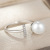 Internet Celebrity Ins Style Pearl Ring Female Personality Retro Aloofness Style Pearl Ring Adjustable Simple Opening Ring