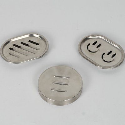 304 Stainless Steel Double-Layer Drain Soap Box-Bar Smiley Face Soap Box Handmade Soap Essential Oil Soap Box Dish