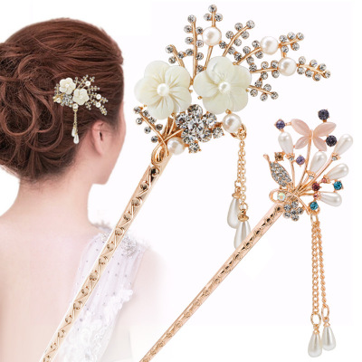Retro Hairpin Updo Ethnic Style Alloy Hairpin Buyao Tassel Headdress Accessories Hair Accessories Hair Clasp Factory Wholesale