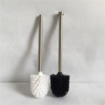 Spot Factory Wholesale Stainless Steel Toilet Brush Ball Toilet Brush Toothbrush Handle with Ball Brush Refill Black White Bruch Head