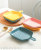 Ceramic Cheese Baking Plate with Handle Matt Pure Glaze Household Ceramic Plate Tableware