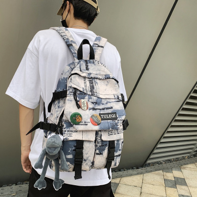 Foreign Trade Backpack Women's Japanese Graffiti Computer Backpack Middle School Students College Student Trip Ins Schoolbag Men