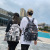 Foreign Trade Backpack Women's Japanese Graffiti Computer Backpack Middle School Students College Student Trip Ins Schoolbag Men