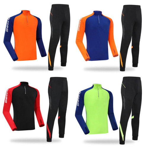 Autumn and Winter Children Football Training Suit Men‘s Long Sleeve Football Suit Boys Primary School Students Soccer Suit Set Costume