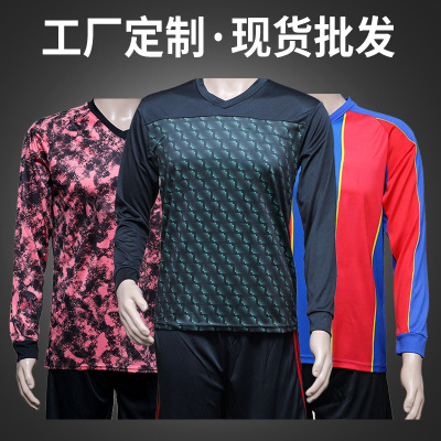 19-20 New Long Sleeve Soccer Jersey Customized Personalized Pattern Heat Transfer Printing Digital Printing Football Training Suit Wholesale