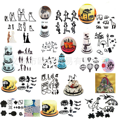 New 17 Fondant Cake Pressing Die Stencil Biscuit Cookies Cutter Baking Cake Topper Tools