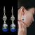 Hair Accessories Ethnic Style Retro Fashion Agate Earrings Women's Simple Temperament Opal Jeweled Earrings All-Match Ear Jewelry