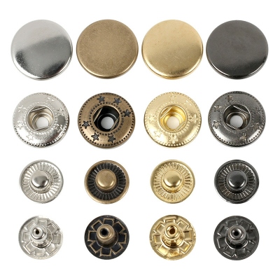 Spot Supply 831/633/655 Metal Copper Snap-Fastener Button Coat Hidden Hook Button Snap Fastener Factory Wholesale