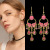Factory Direct Sales New Festive Long Earrings for Bride Flower Diamond Ethnic Style Earrings Earrings Cross-Border Supply