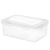 Household Rectangular round with Lid Transparent Food Grade Plastic Large Capacity Airtight Storage Box Fruit Container