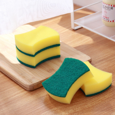 Spong Mop Multi-Purpose Scouring Pad Kitchen Bathroom Floor Cleaning Two-Sided Brush Dishwashing Dish Brush Wholesale