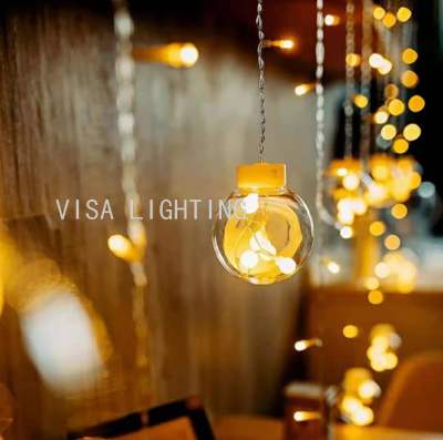 LED Lighting Chain Wish Orbs Curtain Lamp Decorative Light Christmas Holiday Lamp Small Balls Wish Ball Light
