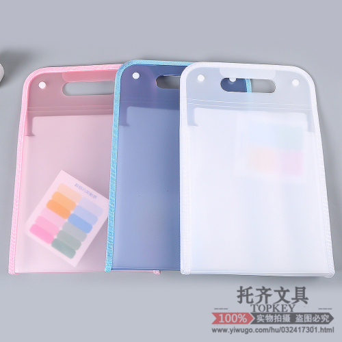 portable folder file holder student subject classification file bag a4 subject test paper clip info booklet