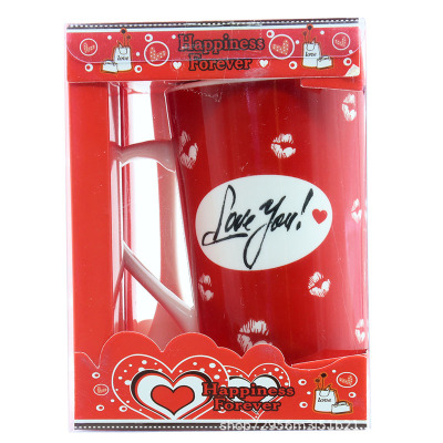 Ceramic Mug Large-Capacity Water Cup Creative Couple Pot Sets Gift High Cup with Handle Spoon