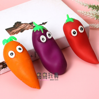 New Radish Eggplant Pepper Stretch Vent Decompression Compressable Musical Toy Factory Direct Sales Wholesale
