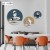 round Children's Bedroom Decorative Painting Bedside Mural Aluminum Alloy Baked Porcelain Modern Light Luxury Hanging Painting
