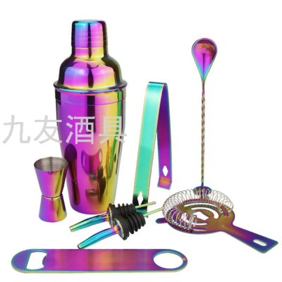 Colorful Electroplating Shaker Set Bar Wine Tool Set