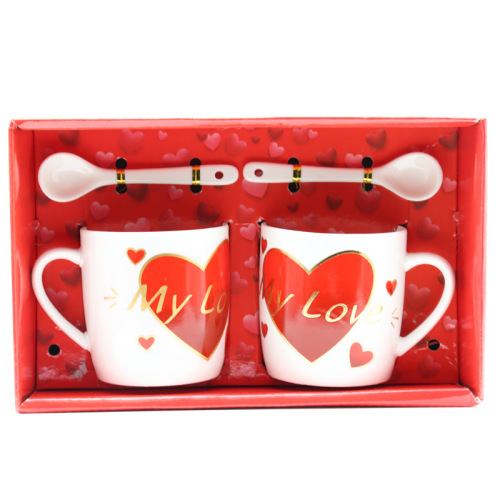 hot valentine's day ceramic mug cup fashion couple love with handle suit couple's cups gift gift