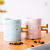 New 11 Oz National Style Creative Word Handle Couple Ceramic Mug Blue Pink