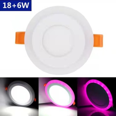 LED Light Concealed Segmented Dimming Two-Color Variable Light with Three Colors Led Panel Light Downlight