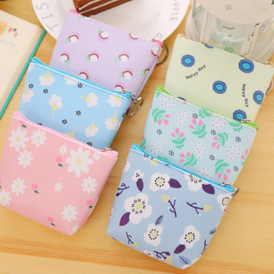 New Fresh Mini Clutch Coin Purse Korean Style Small Floral Coin Bag Portable Key and COIN Case